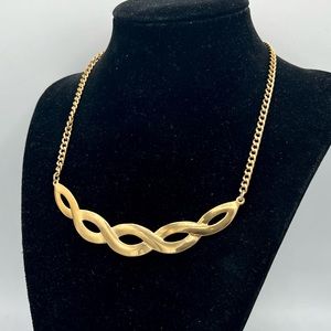 Vintage SARAH COVENTRY gold spiral infinity collar necklace choker statement
